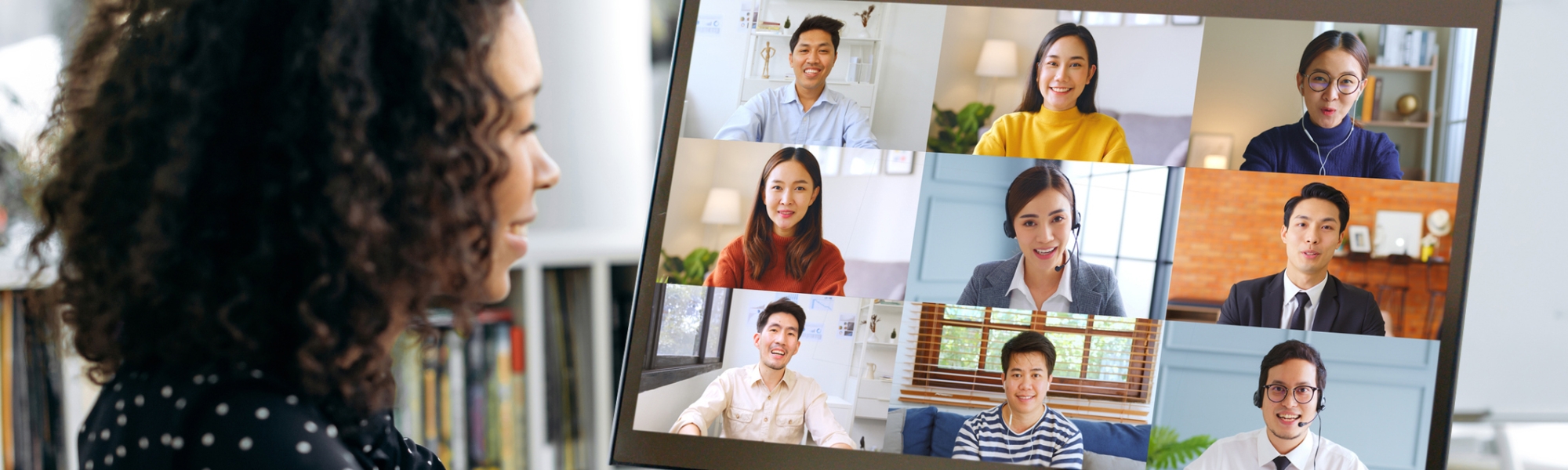 Educators participating in a professional development webinar on a video conferencing platform